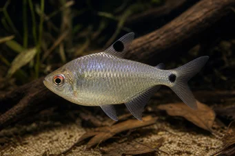 Arnoldichthys spilopterus (Characin africain aux yeux rouges)