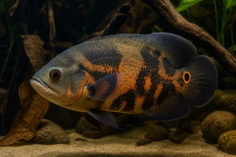 Astronotus ocellatus Oscar ou Cichlidé de velours