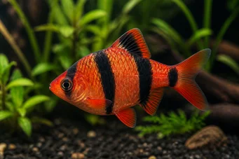 Barbus tetrazona rouge Sumatra rouge