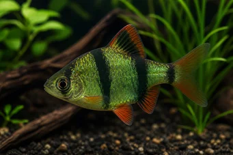 Barbus tetrazona vert Sumatra vert
