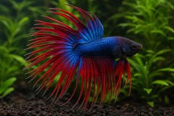 Betta splendens crowntail Combattant crowntail