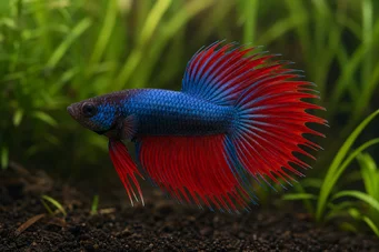 Betta splendens queue de peigne combattant queue de peigne
