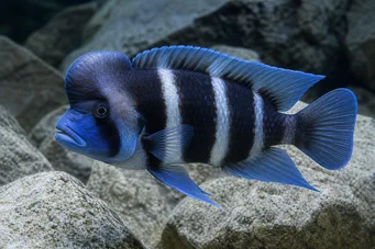 Cyphotilapia frontosa blue zaire moba Frontosa blue zaire moba