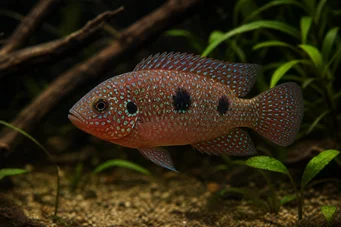 Hemichromis bimaculatus Cichlidé joyau