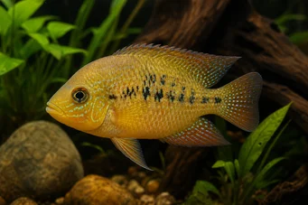 Herotilapia multispinosa, Heros multispi Cichlidé arc en ciel