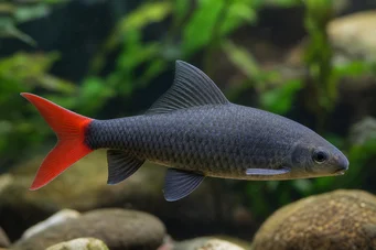 Labeo erythrurus Labéo albinos