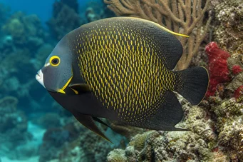 Pomacanthus paru Poisson-ange français