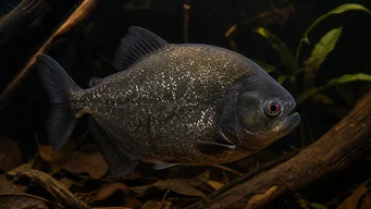 Serrasalmus rhombeus Pacu tacheté, piranha blanc